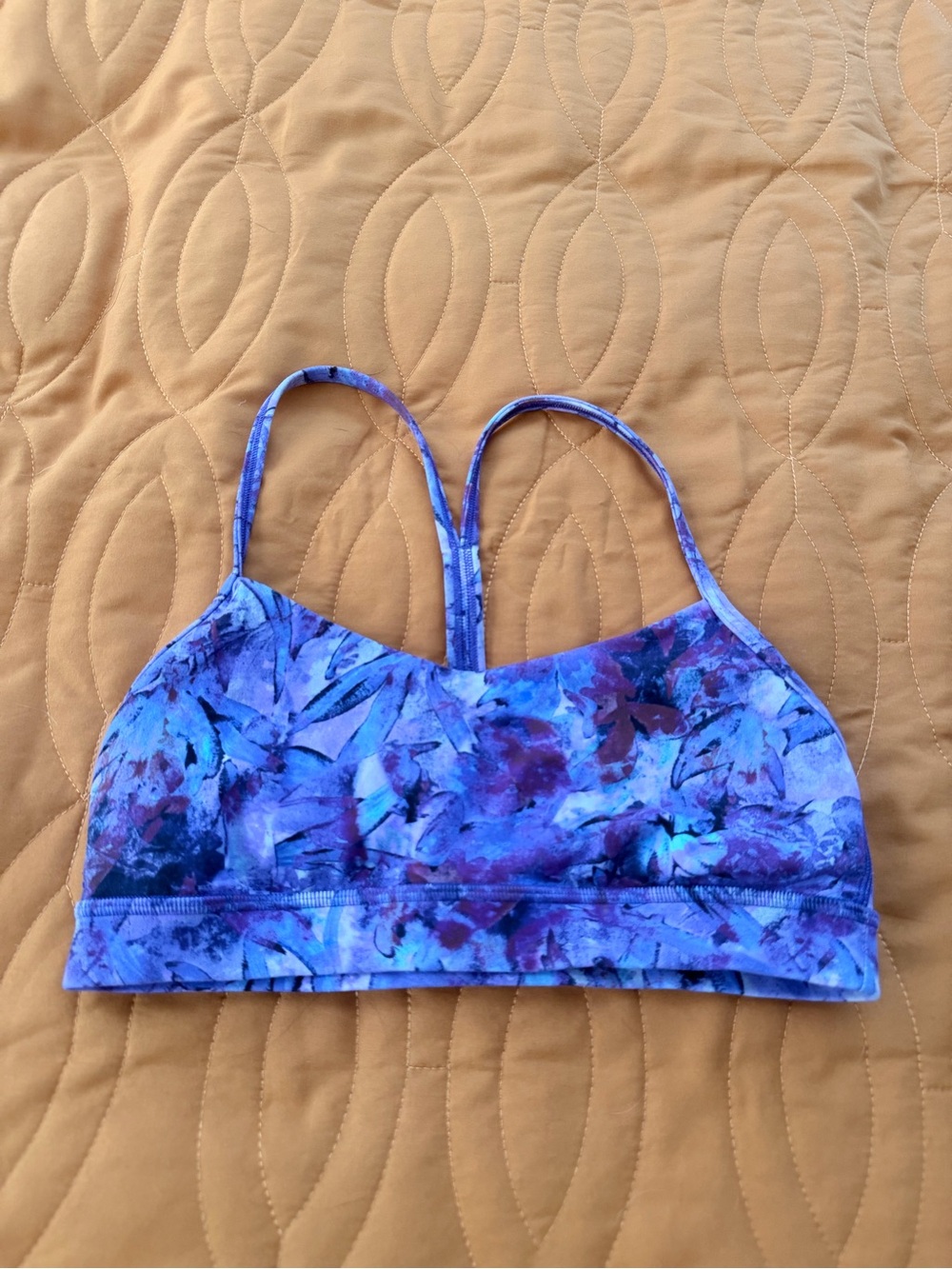 lululemon athletica Purple & Blue Floral Swim Bralette
